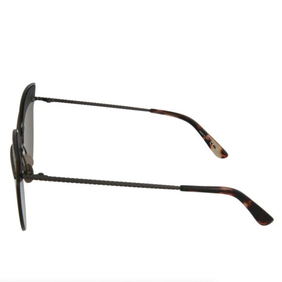 Bottega Veneta Women\'s Brown and Silver Cat Eye Sunglasses!